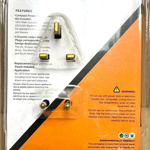 Miami CarryOn Step-down Travel Voltage Converter and Adapter Kit with Pouch *NEW - Picture 8 of 8